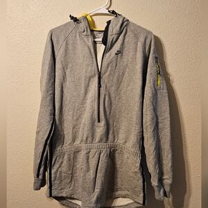 Nike Heather Gray Half-Zip Hoodie